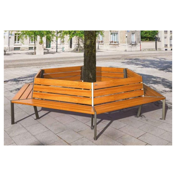 Banc tour d'arbre mobilier urbain bancs proposé par ovalequip
