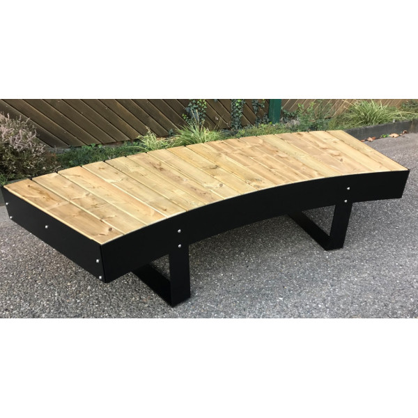 banquette bmc1 bois acier mobilier urbain bancs ovalequip