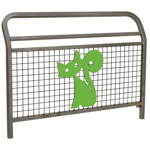 Barrière conviviale grillagée école mobilier urbain ovalequip