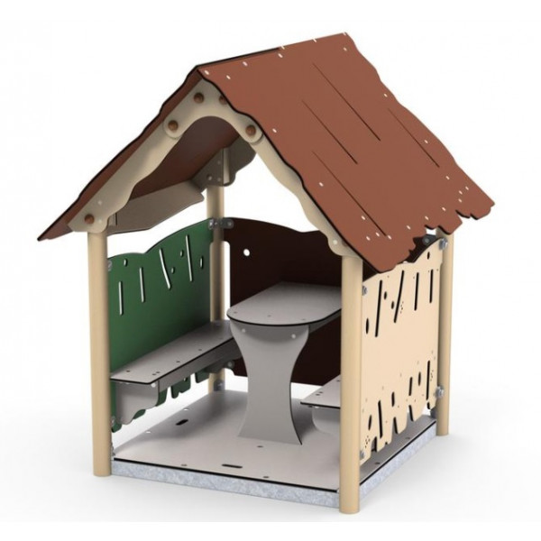 Cabane ex090 aire de jeux pour enfant Ovalequip