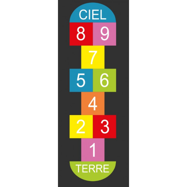 Marelle 4 x 1 m aire de jeux pour enfant Ovalequip