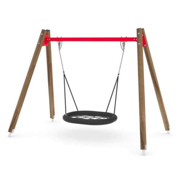 Portique nacelle bois 1423.1 aire de jeux pour enfant Ovalequip