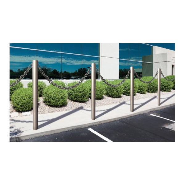 Potelet carrefour à chaines Ø60 Ø76 Ø90 Ø114 Ø168 mobilier urbain potelets ovalequip