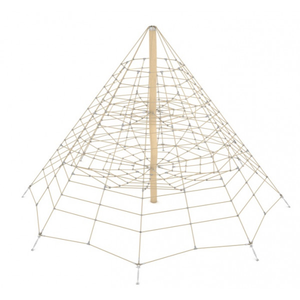 Pyramide 4.5 m robinier structures de grimpe Ovalequip Collectivités