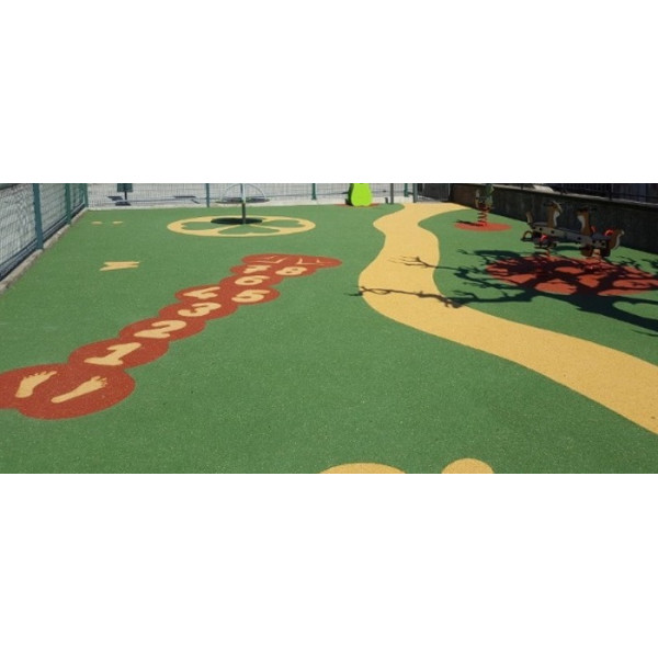 Sol souple EPDM aire de jeux pour enfant Ovalequip