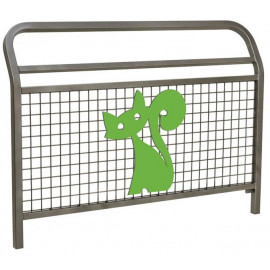 Vue principale Barrière conviviale grillagée école mobilier urbain ovalequip