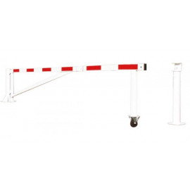 Vue principale Barrière tournante acier grande longueur mobilier urbain proposé par ovalequip