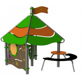 Cabane eluni029 aire de jeux pour enfant Ovalequip
