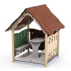 Cabane ex090 aire de jeux pour enfant Ovalequip