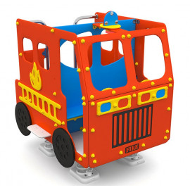 Camion pompier sur ressort aire de jeux pour enfant Ovalequip