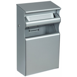 Finition gris argent cendrier 2 litres corbeille 15 l mobilier urbain cendriers ovalequip