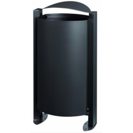Corbeille seule corbeille arkéa 60 litres mobilier urbain corbeilles ovalequip