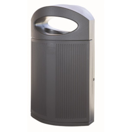 Coloris Cobalt corbeille Ibiza 80 litres mobilier urbain corbeilles ovalequip