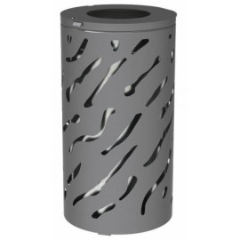Coloris Gris corbeille Venise 80 litres mobilier urbain corbeilles ovalequip