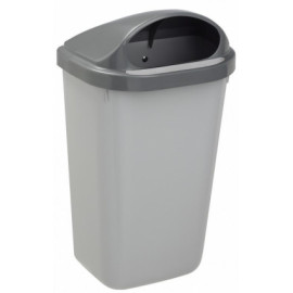 Corps gris - tête grise corbeille xérios 50 litres mobilier urbain corbeilles ovalequip