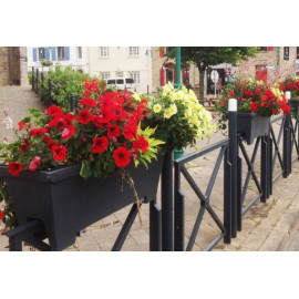Vue 1 Balconnière sur rambarde fleurissement Ovalequip