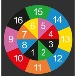 Marelle cible chiffre vue principale Marelle cible chiffre aire de jeux pour enfant Ovalequip