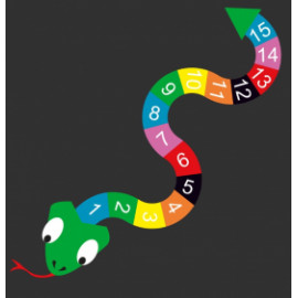 Marelle Serpent Numéro vue principale Marelle Serpent Numéro aire de jeux pour enfant Ovalequip