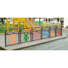 Barrière conviviale grillagée école mobilier urbain ovalequip